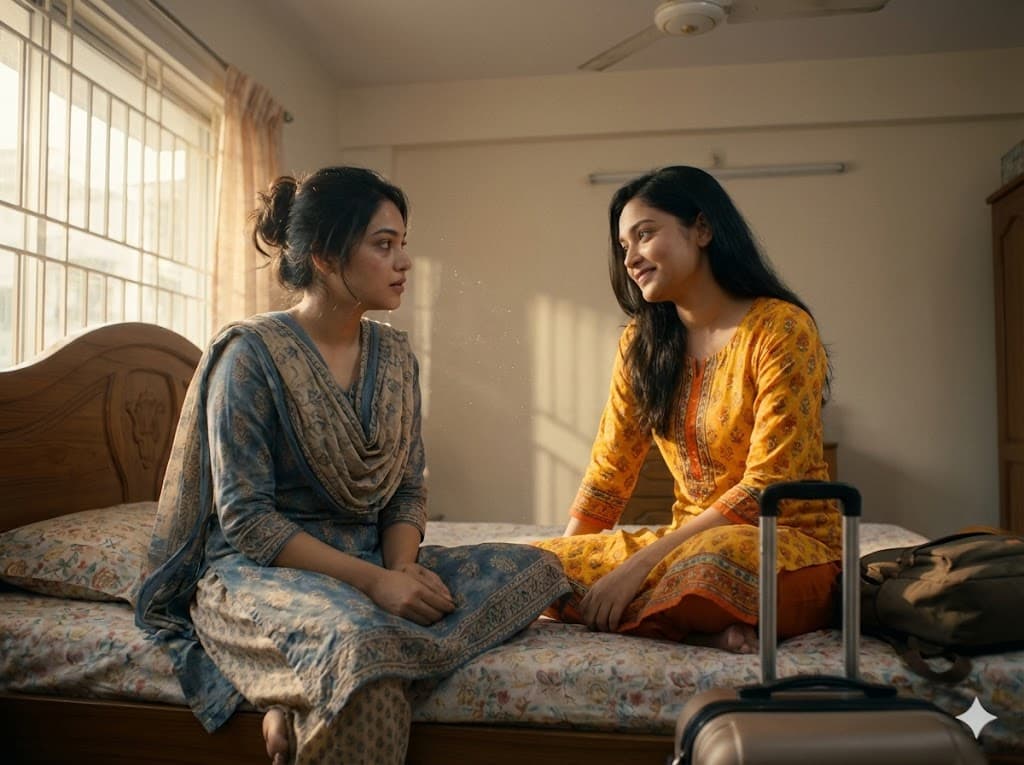 দুই নারীর আলাপ, ঘরোয়া পরিবেশ